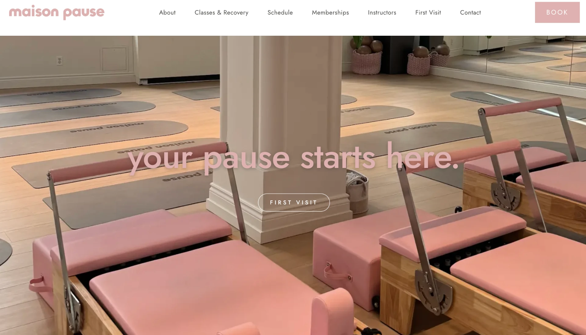 Maison Pause website homepage designed by Chobo Studio
